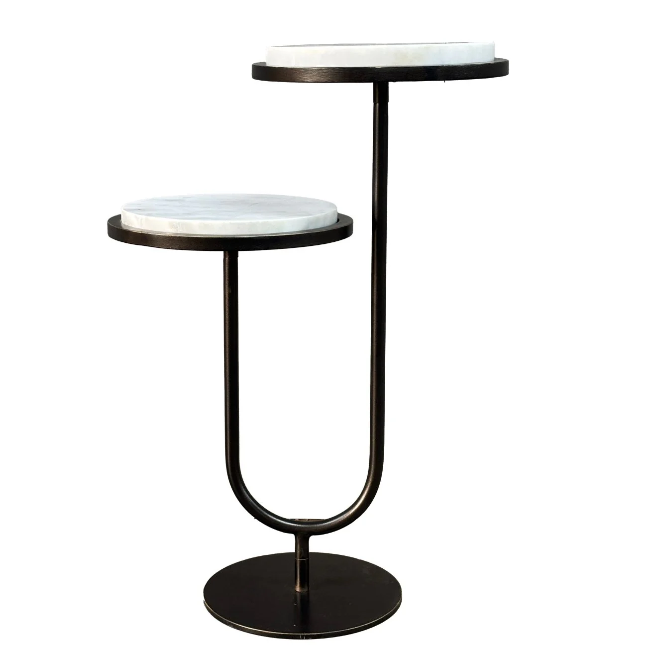 Marco Accent Table White Banswara Marble - Image 3
