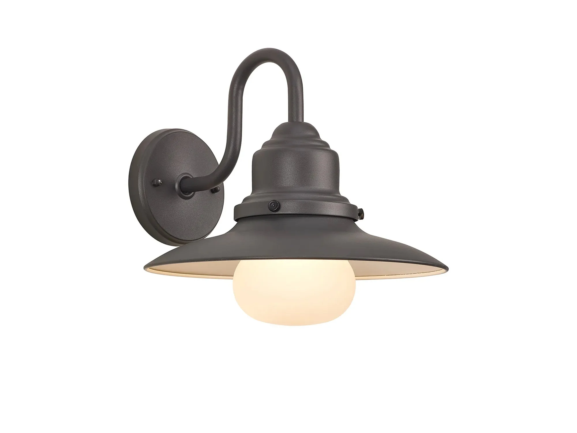 Martell 1Lt  Outdoor Wall Lamp IP44 - Brushed Gold/ Dark Grey - Image 2