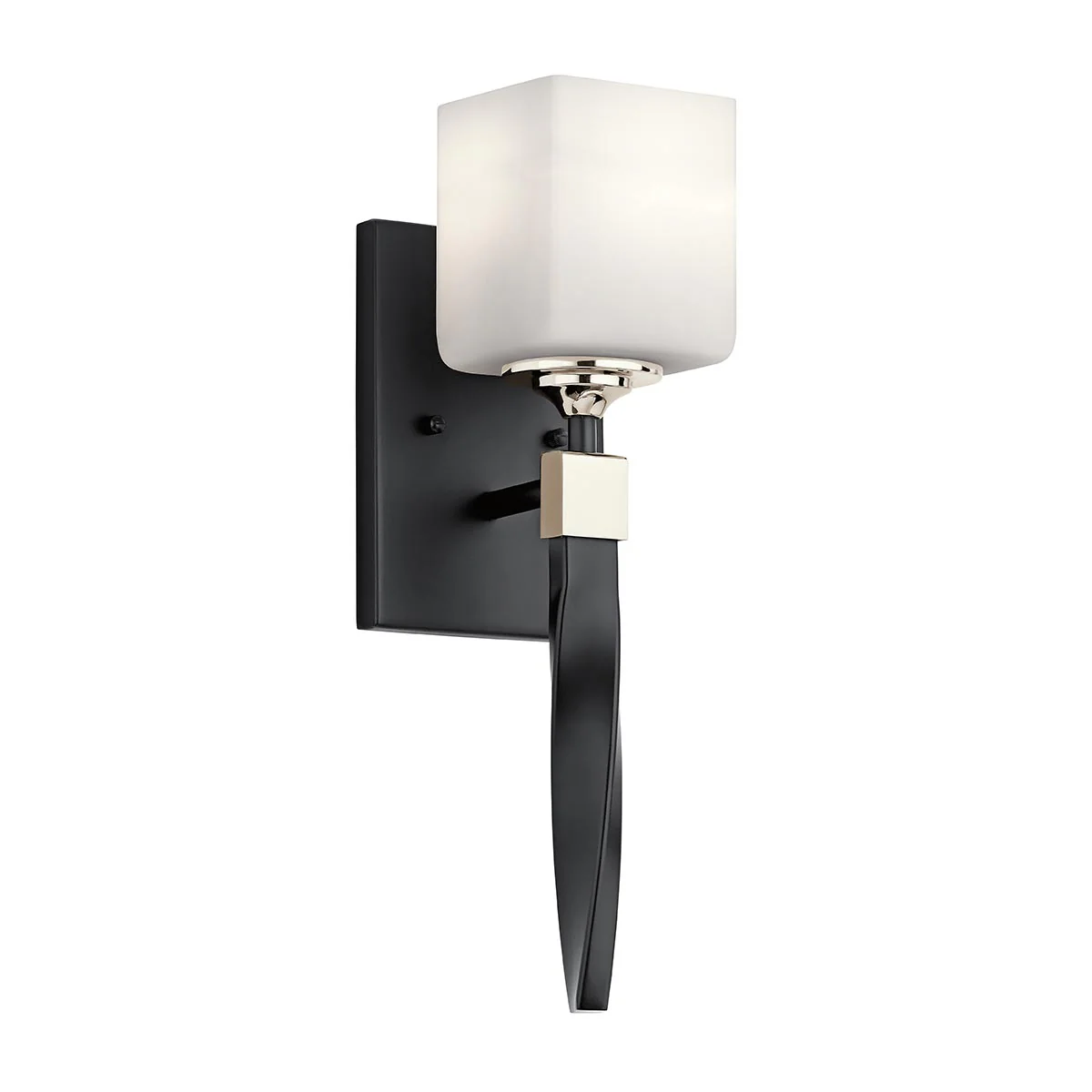 Marette 1Lt Bathroom Wall Light IP44 – Black/ Polished Chrome - Image 2