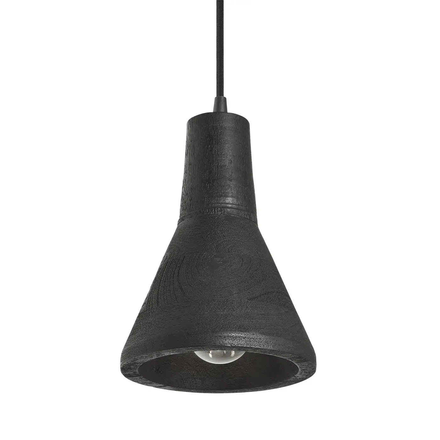 Maribo Wooden Pendant Light - Black/ Natural Finish - Image 9