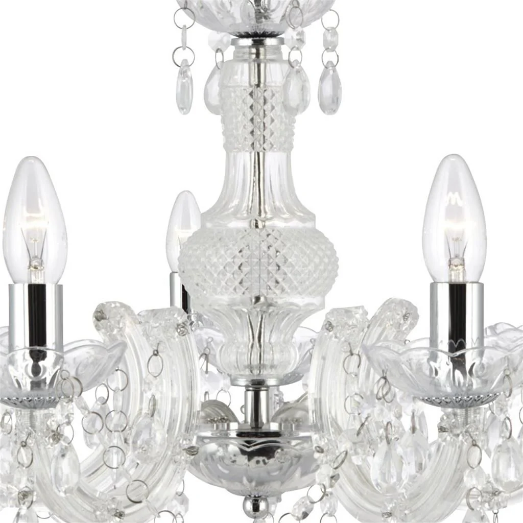 Marie Therese 5Lt Chandelier Ceiling Light - Various Crystal Finishes - Image 6