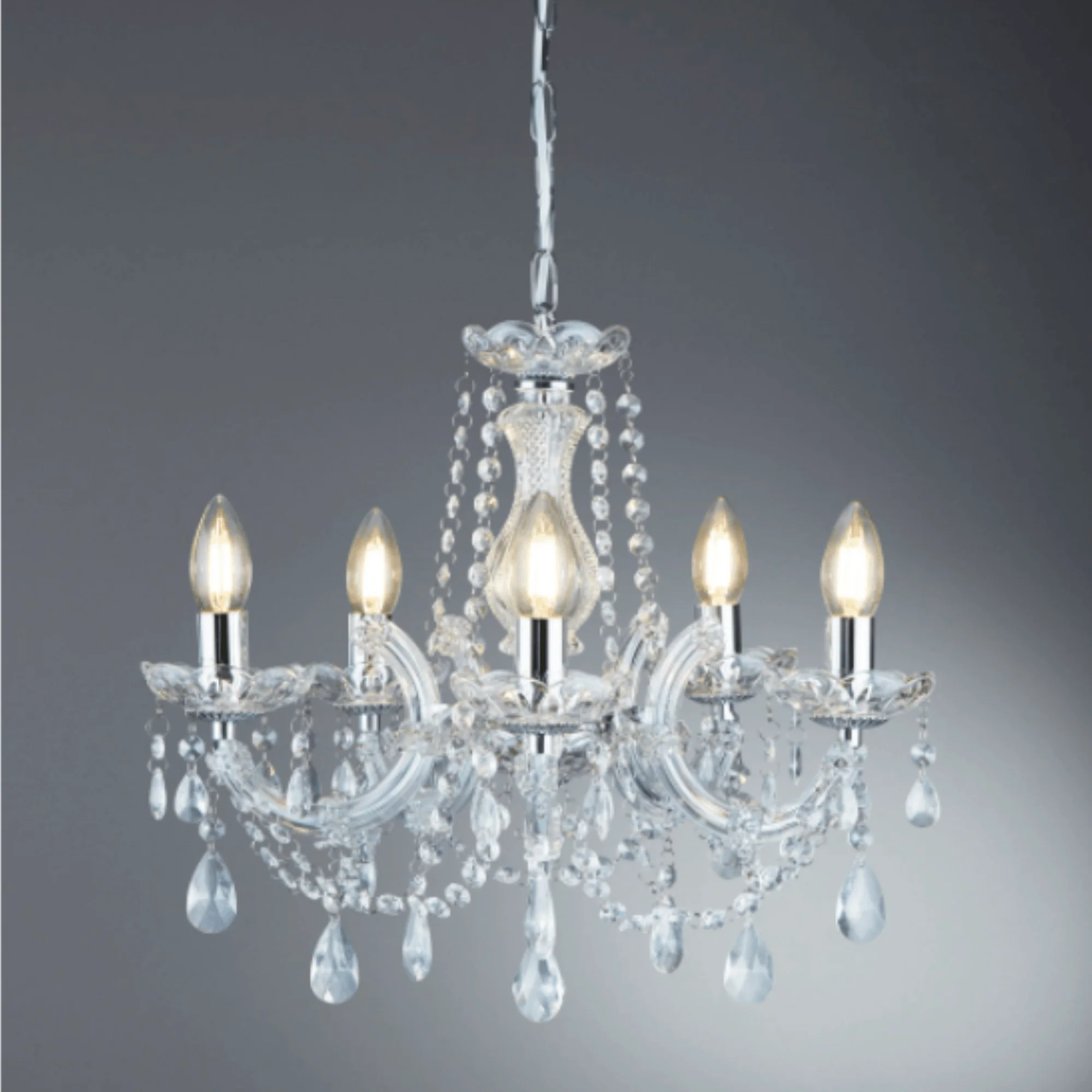 Marie Therese 5Lt Chandelier Ceiling Light - Various Crystal Finishes - Image 8