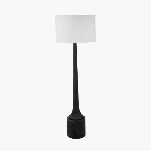 Marin Black Wood Tall Neck Floor Lamp Base - Image 3