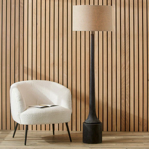 Marin Black Wood Tall Neck Floor Lamp Base - Image 4