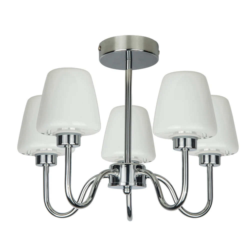 Marina 3/5Lt Bathroom Ceiling Light- Satin Brass/ Polished Chrome Finish - Image 10