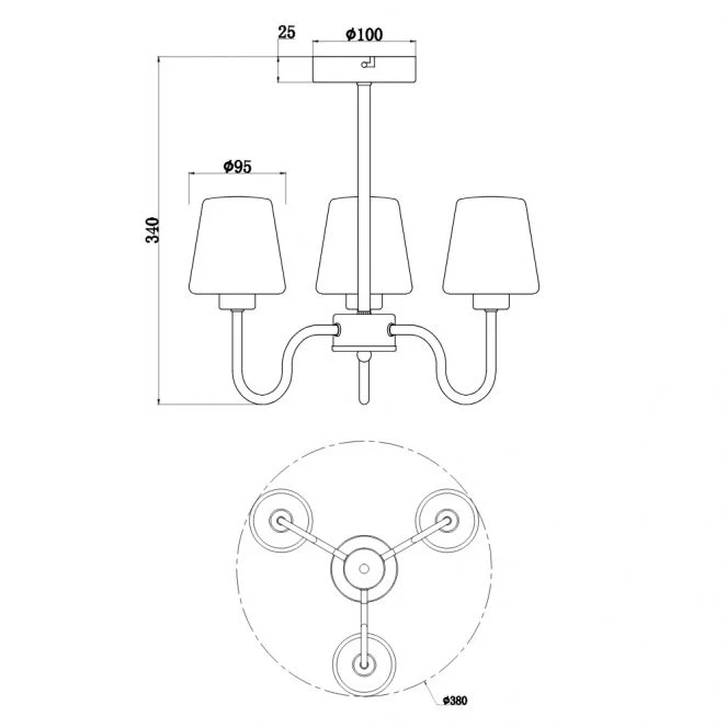 Marina 3/5Lt Bathroom Ceiling Light- Satin Brass/ Polished Chrome Finish - Image 13