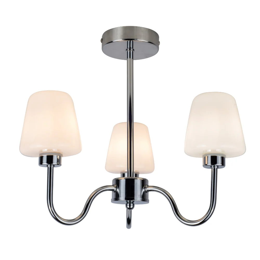 Marina 3/5Lt Bathroom Ceiling Light- Satin Brass/ Polished Chrome Finish - Image 3