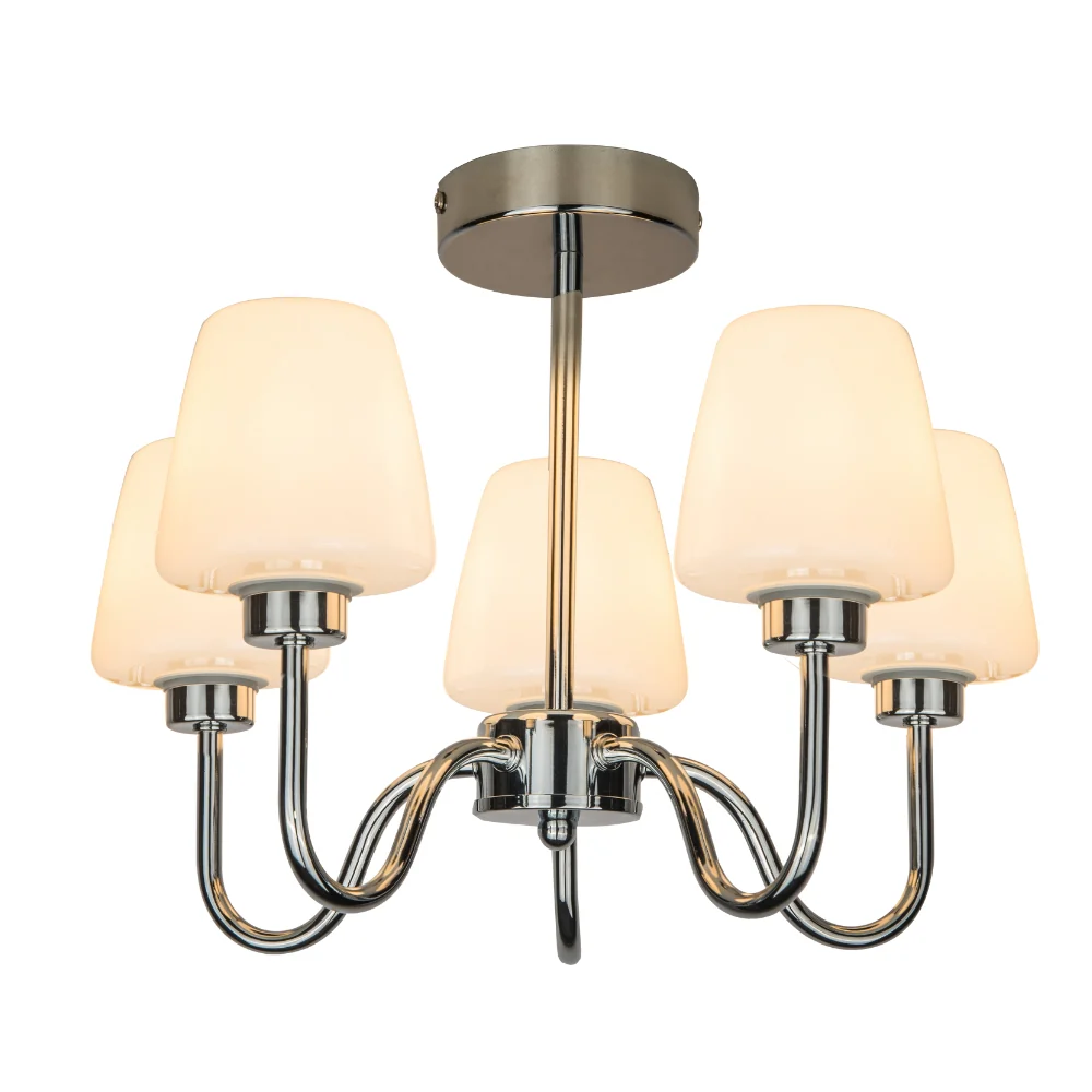 Marina 3/5Lt Bathroom Ceiling Light- Satin Brass/ Polished Chrome Finish - Image 4