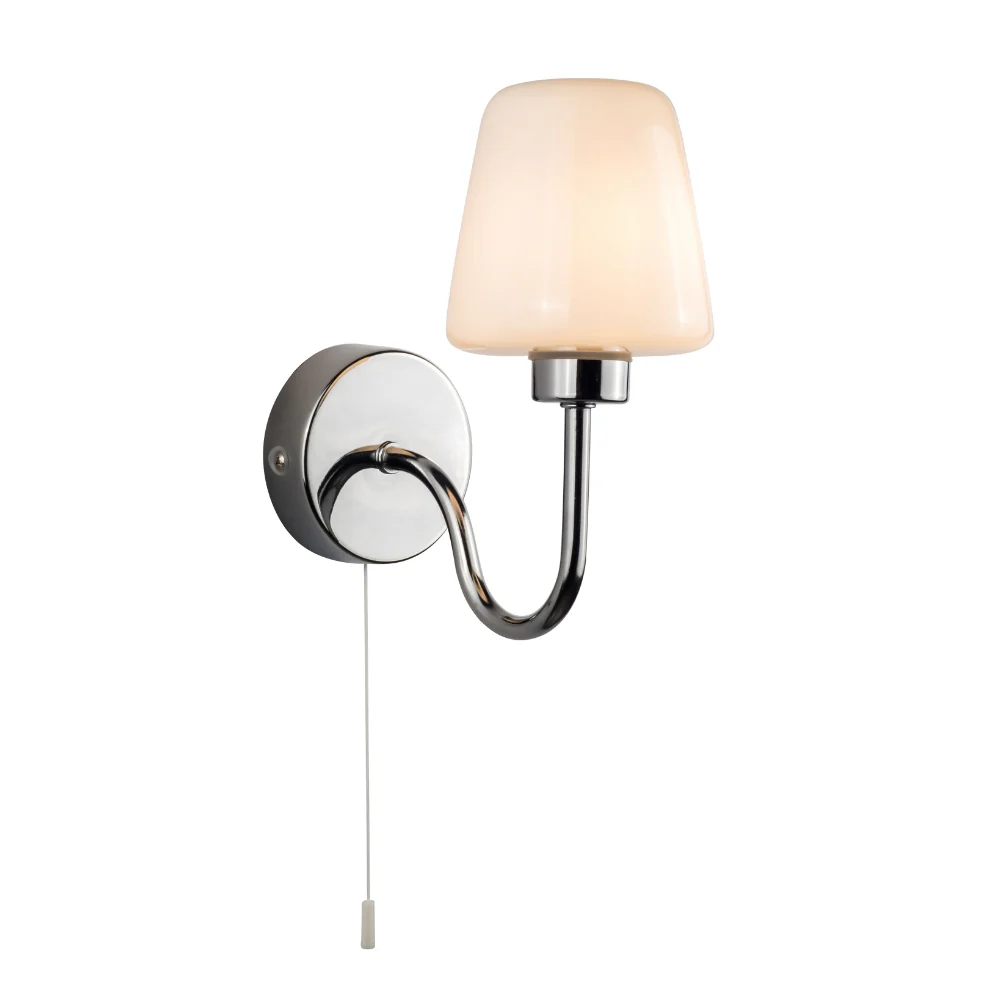 Marina Single Bathroom Wall Light IP44- Polished Chrome/ Satin Brass Finish - Image 2
