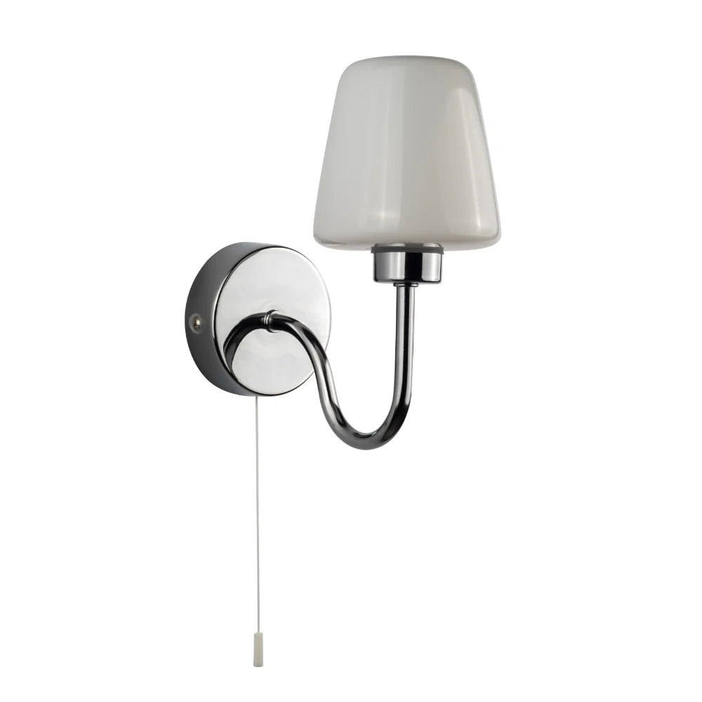 Marina Single Bathroom Wall Light IP44- Polished Chrome/ Satin Brass Finish - Image 4