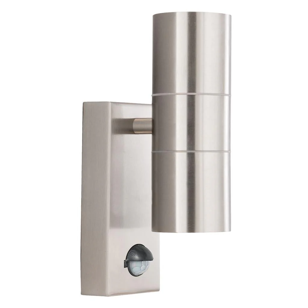 METRO OUTDOOR WALL LIGHT - STAINLESS STEEL METAL & GLASS - Image 2