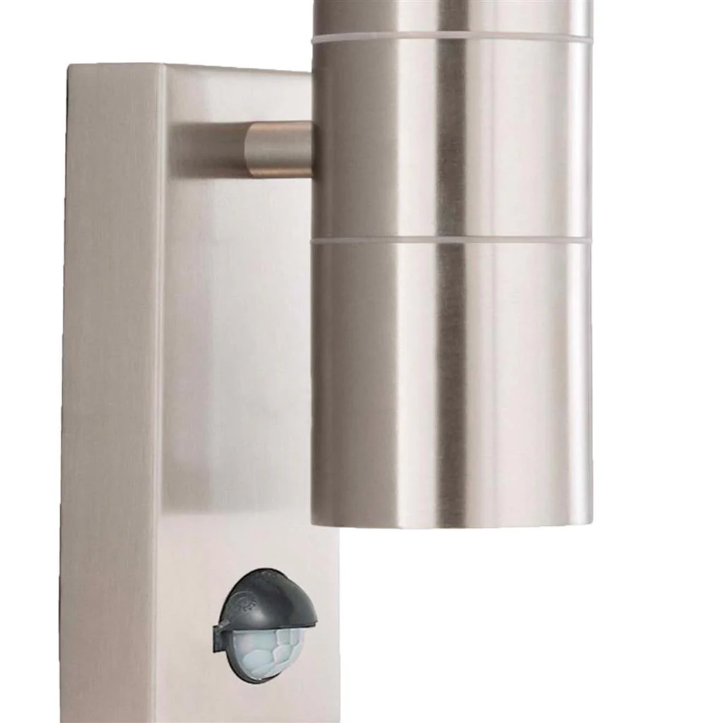 METRO OUTDOOR WALL LIGHT - STAINLESS STEEL METAL & GLASS - Image 3