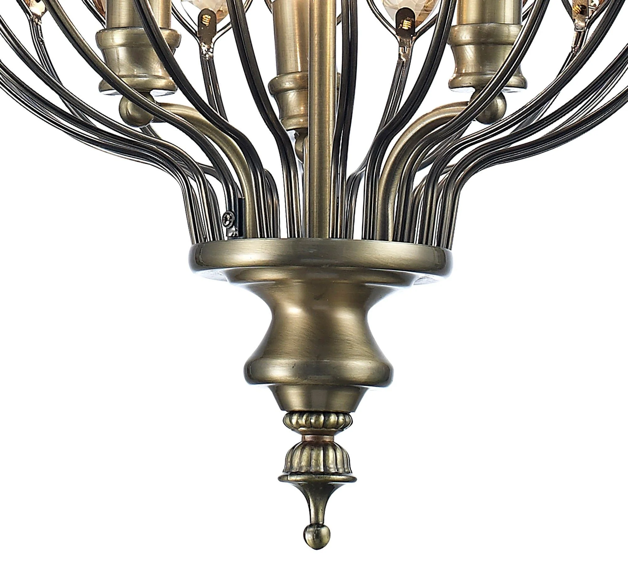 Marisa 3Lt Pendant, Antique Brass/Amber Crystal - Image 4