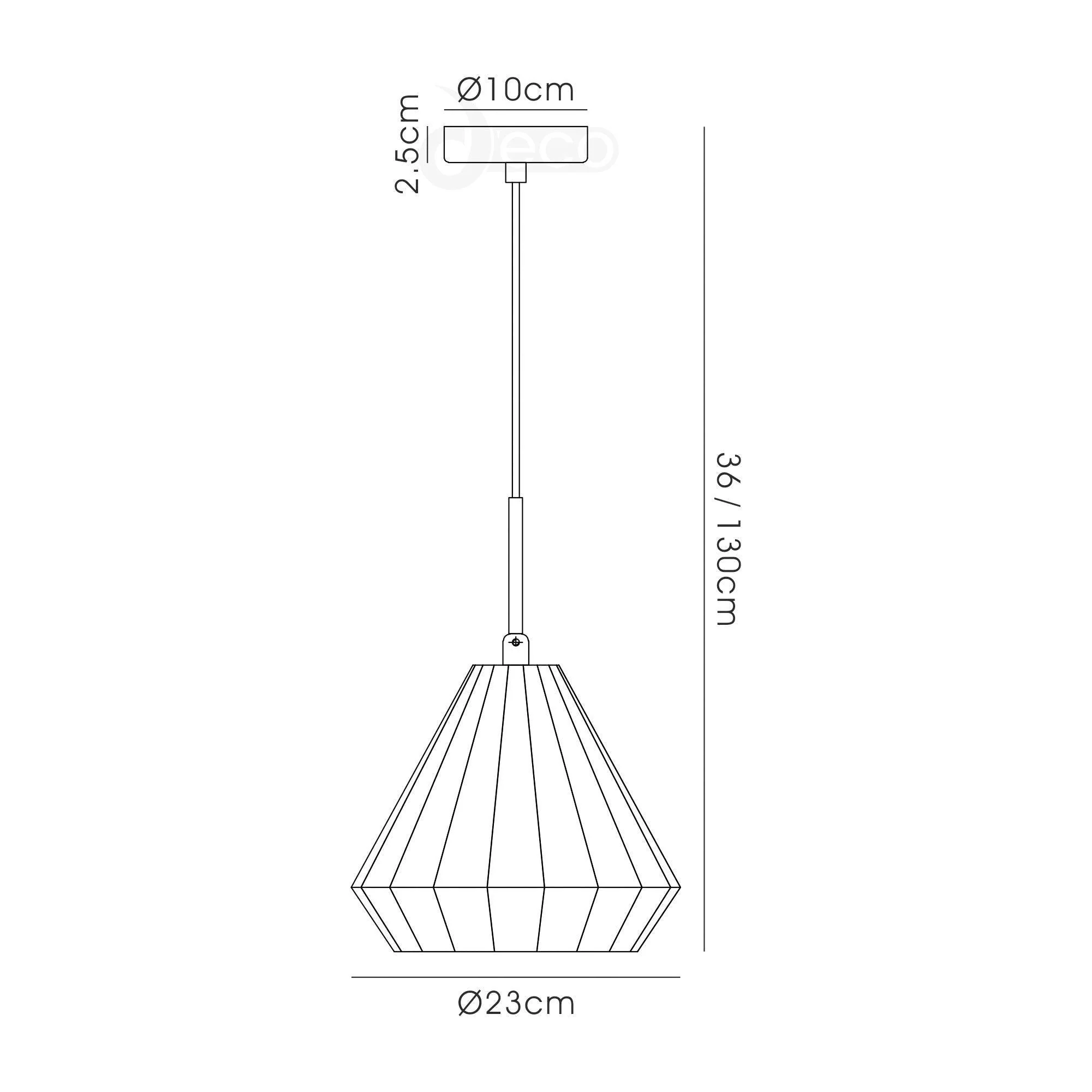 Markus Single Medium/Slim/Shallow Cone Pendant - Image 8