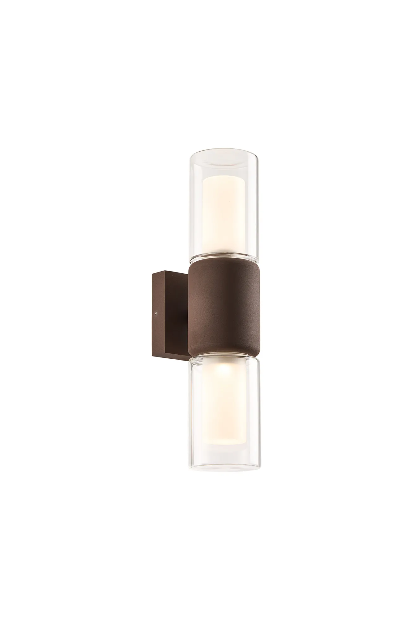 Marland IP65 2Lt Wall Lamp - Anthractite/Black/Cacao - Image 4