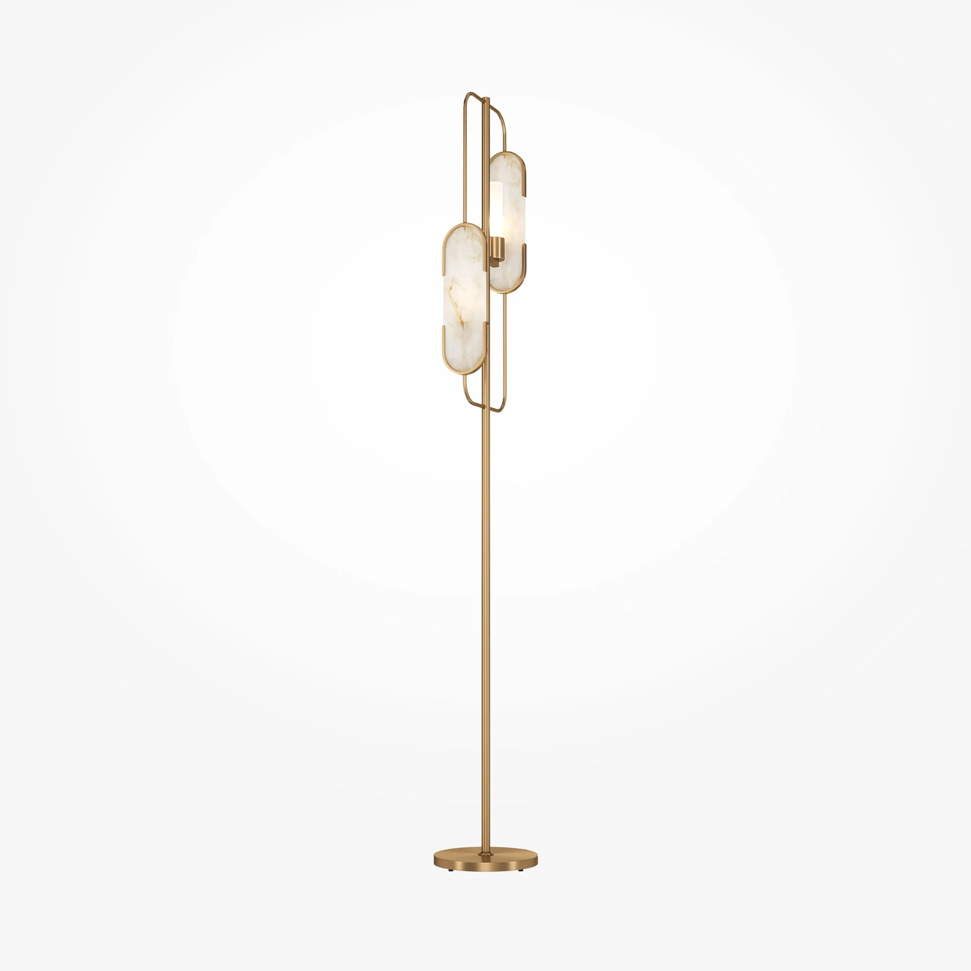 Marmo Floor lamp G9 - Gold & White Finish - Image 2