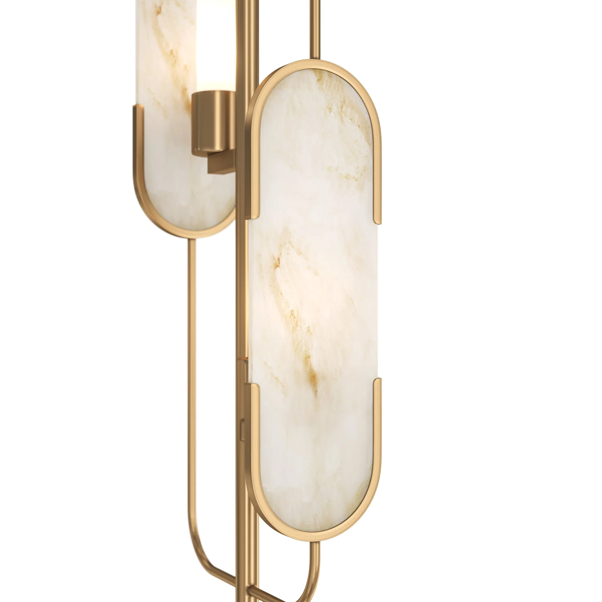 Marmo Floor lamp G9 - Gold & White Finish - Image 4