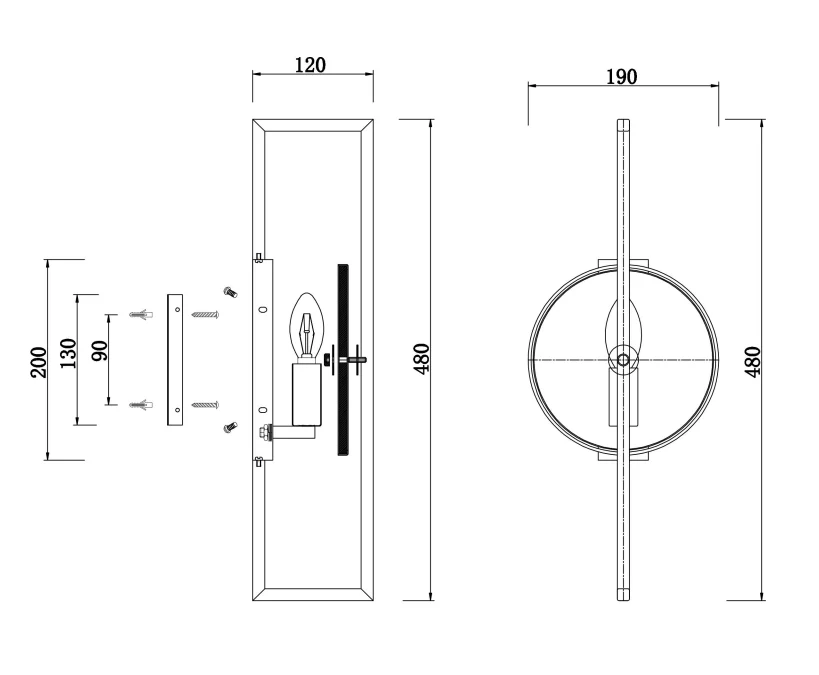 Marmo - Wall Lamp Various Styles in Gold Finish - Image 13