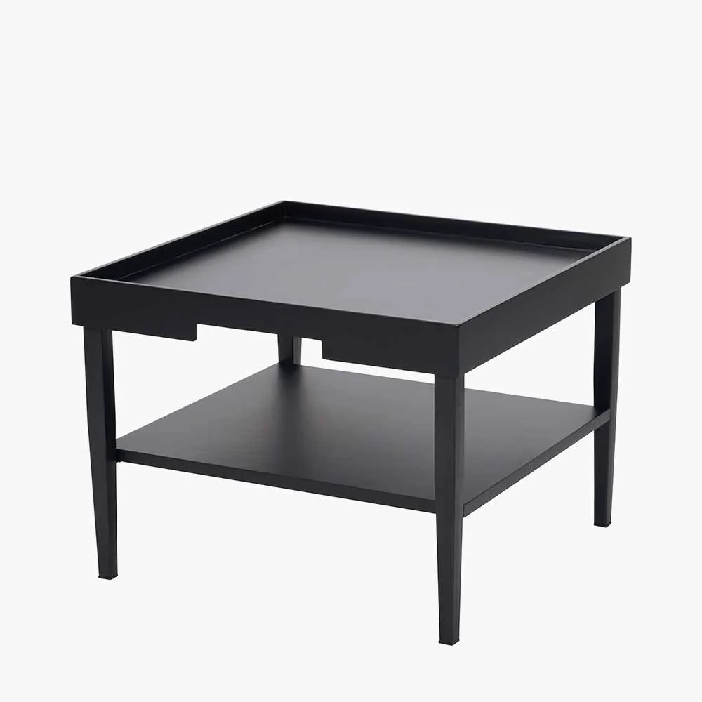 Marnie Black Wood Veneer Coffee Table - Image 2
