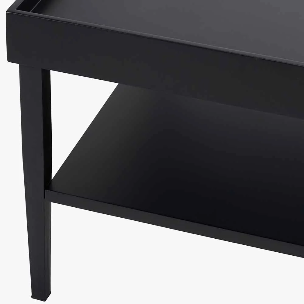 Marnie Black Wood Veneer Coffee Table - Image 4