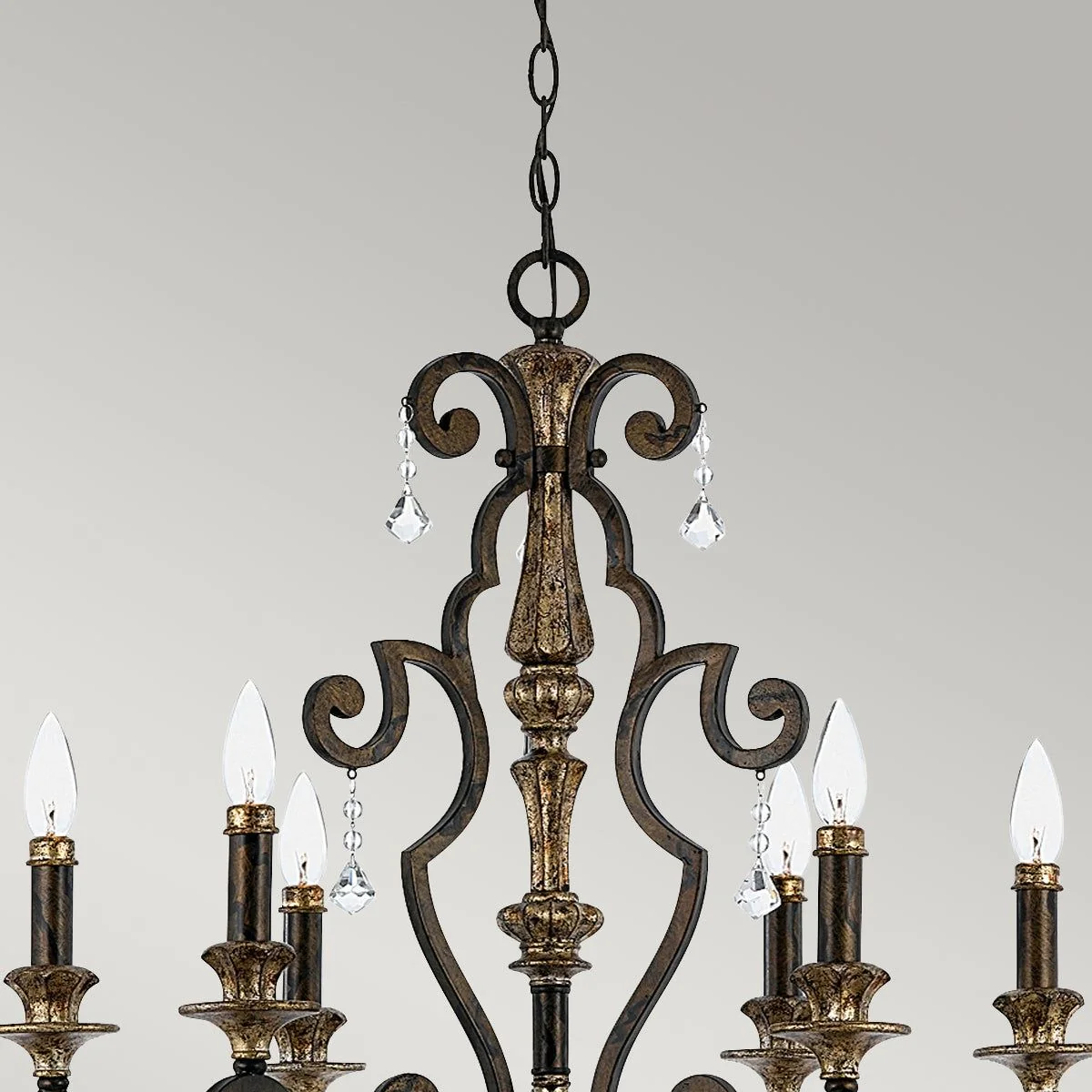 Marquette 6/9Lt Chandelier Ceiling Light - Heirloom Finish - Image 2