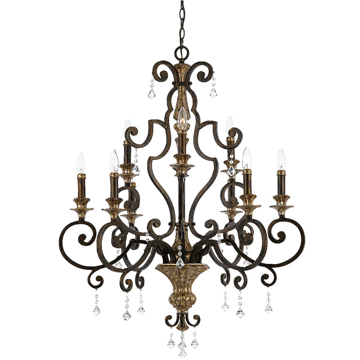 Marquette 6/9Lt Chandelier Ceiling Light - Heirloom Finish - Image 5