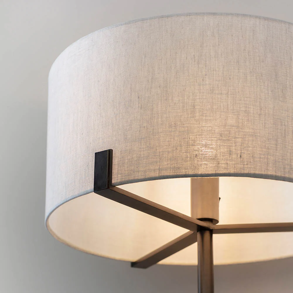 Marriott Floor Lamp Antique Brass/Brushed Bronze E27 - Image 13