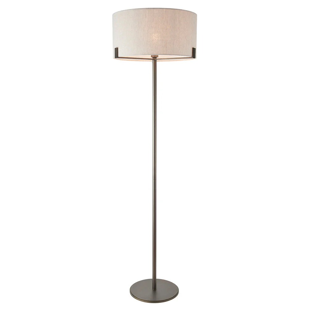 Marriott Floor Lamp Antique Brass/Brushed Bronze E27 - Image 2