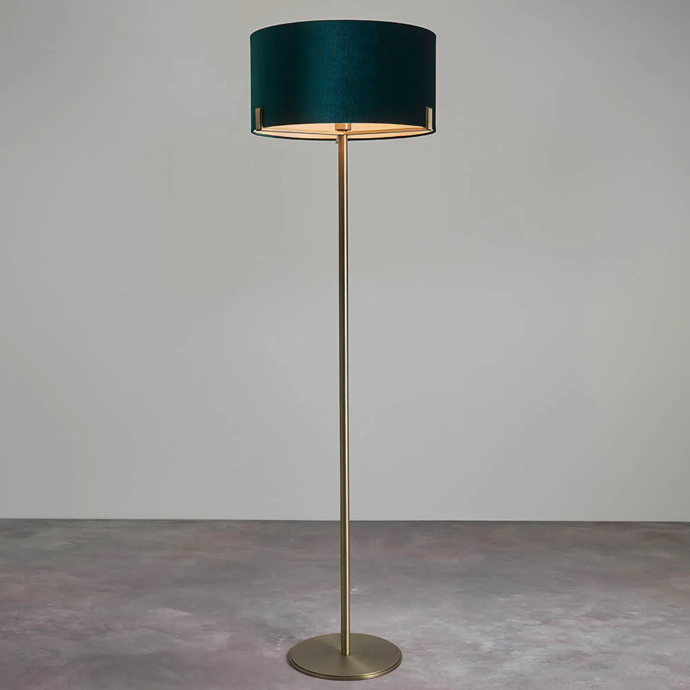 Marriott Floor Lamp Antique Brass/Brushed Bronze E27 - Image 3