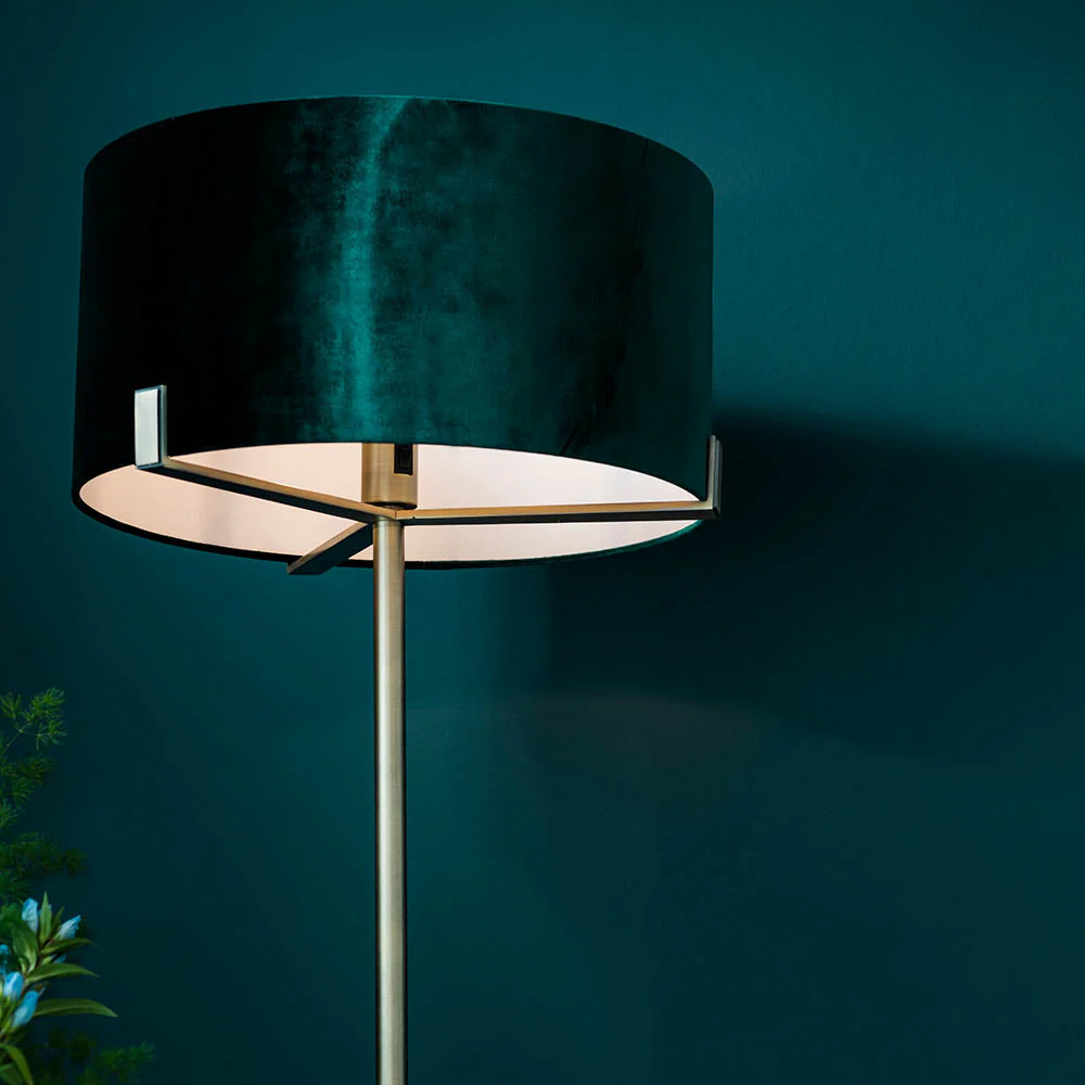Marriott Floor Lamp Antique Brass/Brushed Bronze E27 - Image 5
