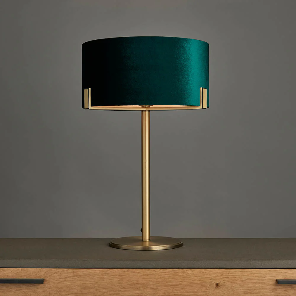 Marriott Table Lamp Antique Brass/Brushed Bronze E27 - Image 3