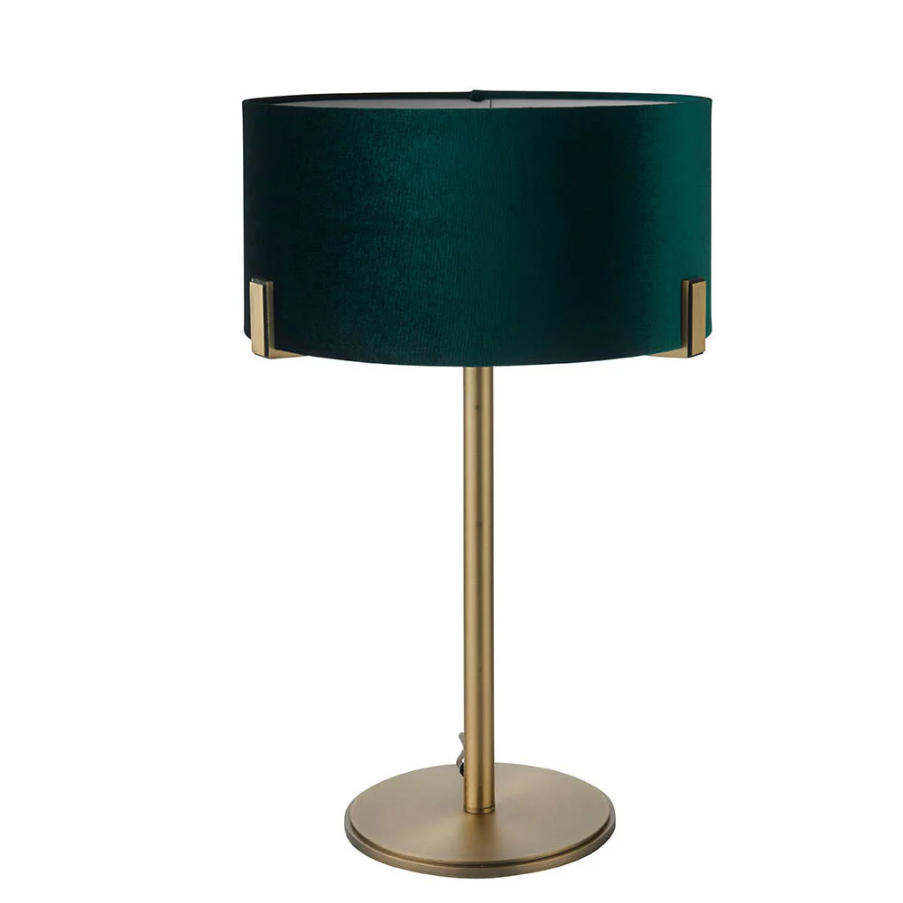 Marriott Table Lamp Antique Brass/Brushed Bronze E27 - Image 9
