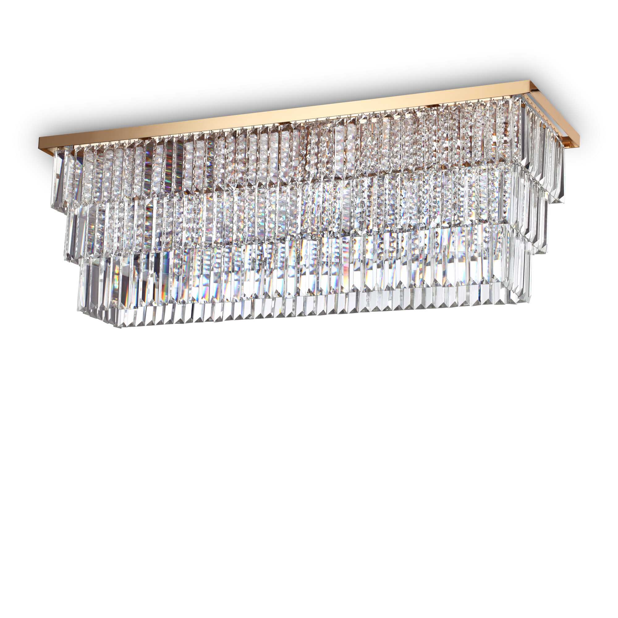 Martinez Crystal Flush Light - Chrome/Gold Finish - Image 2