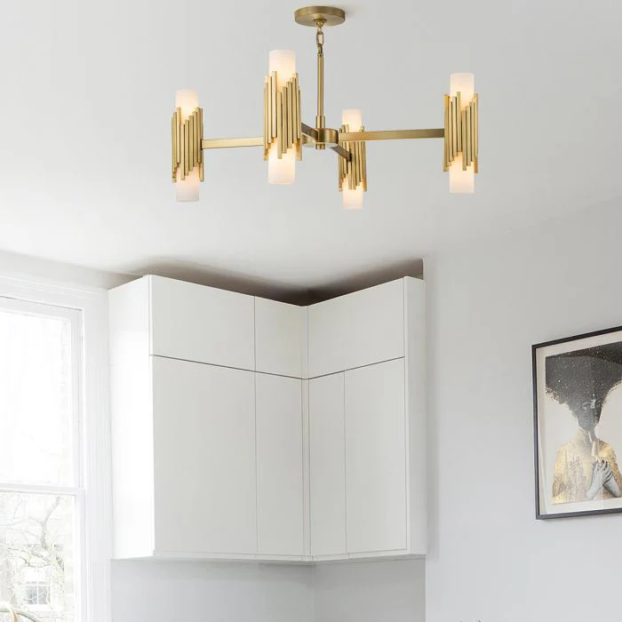 Marvele 6/8/10 Lt Chandelier - Aged Brass - Image 15