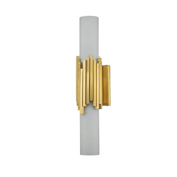 Marvelle 2 lt Wall Light - Aged Brass - Image 4