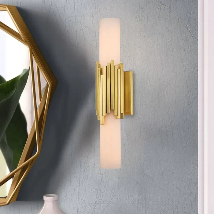 Marvelle 2 lt Wall Light - Aged Brass - Image 5