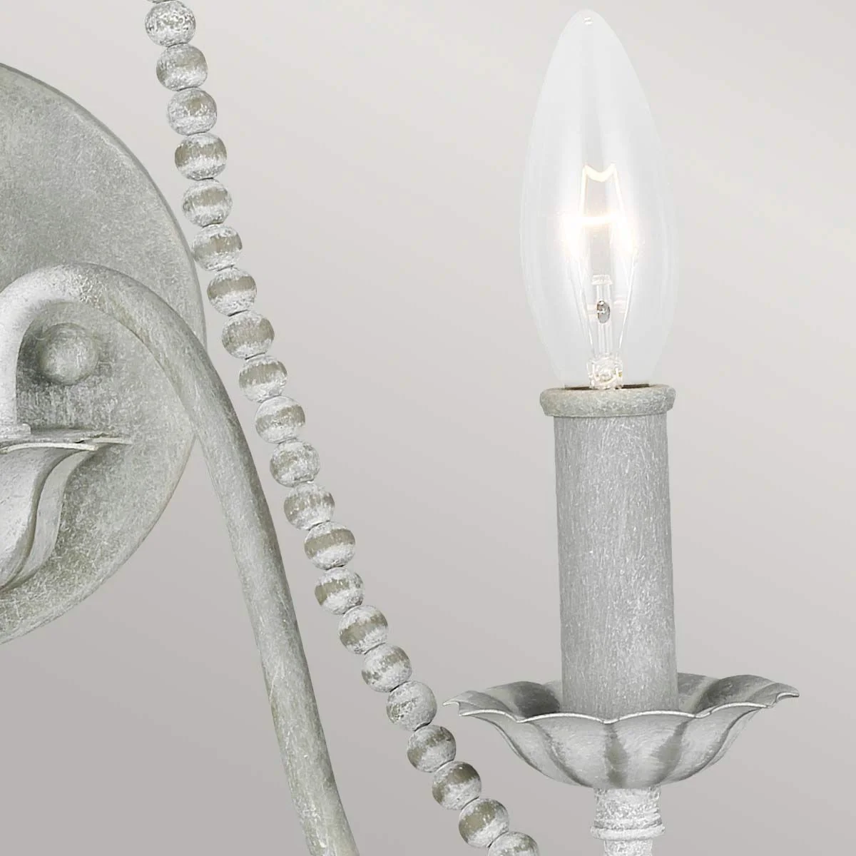 Maryville 2 Light Wall Light - Washed Grey IP20 E14 - Image 4