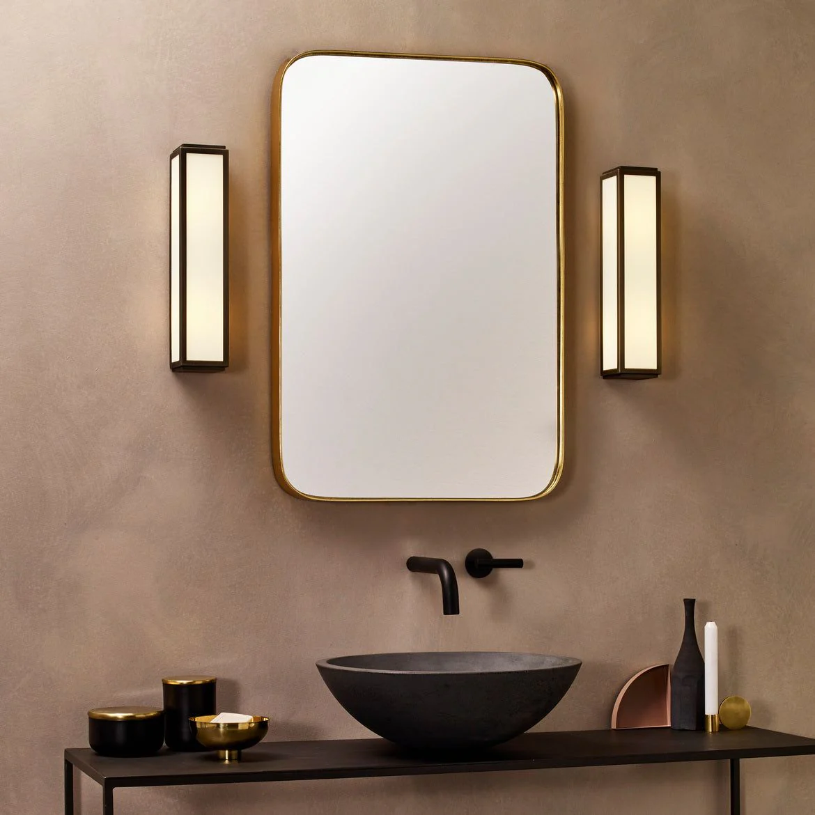 Mashiko 360 Classic Bathroom Wall Light Range IP44 - Bronze/Matt Gold/Polished Chrome Finish - Image 2