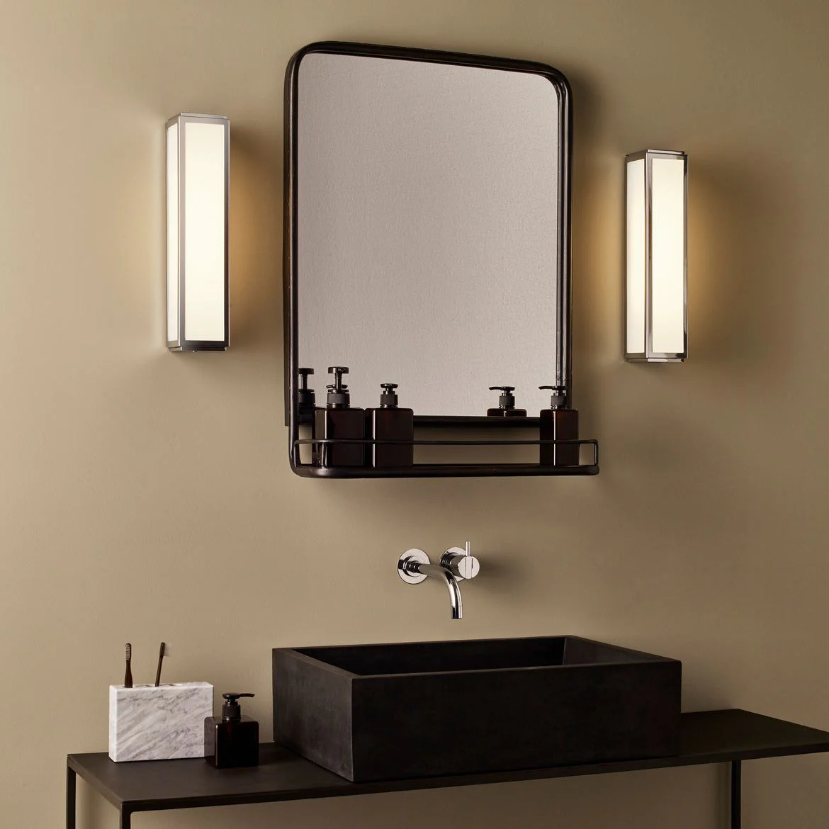 Mashiko 360 Classic Bathroom Wall Light Range IP44 - Bronze/Matt Gold/Polished Chrome Finish - Image 4