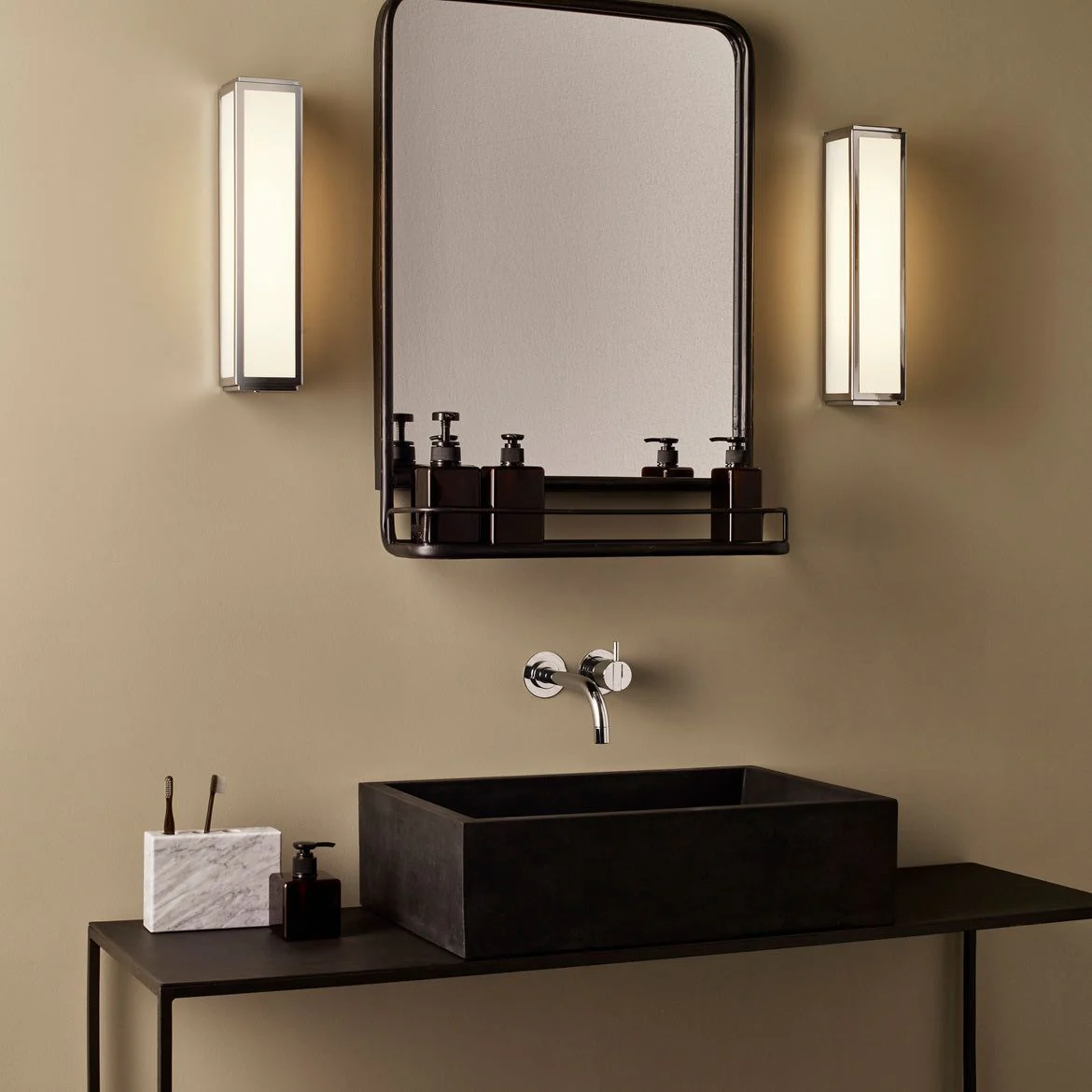 Mashiko 360 Classic Bathroom Wall Light Range IP44 - Bronze/Matt Gold/Polished Chrome Finish - Image 9