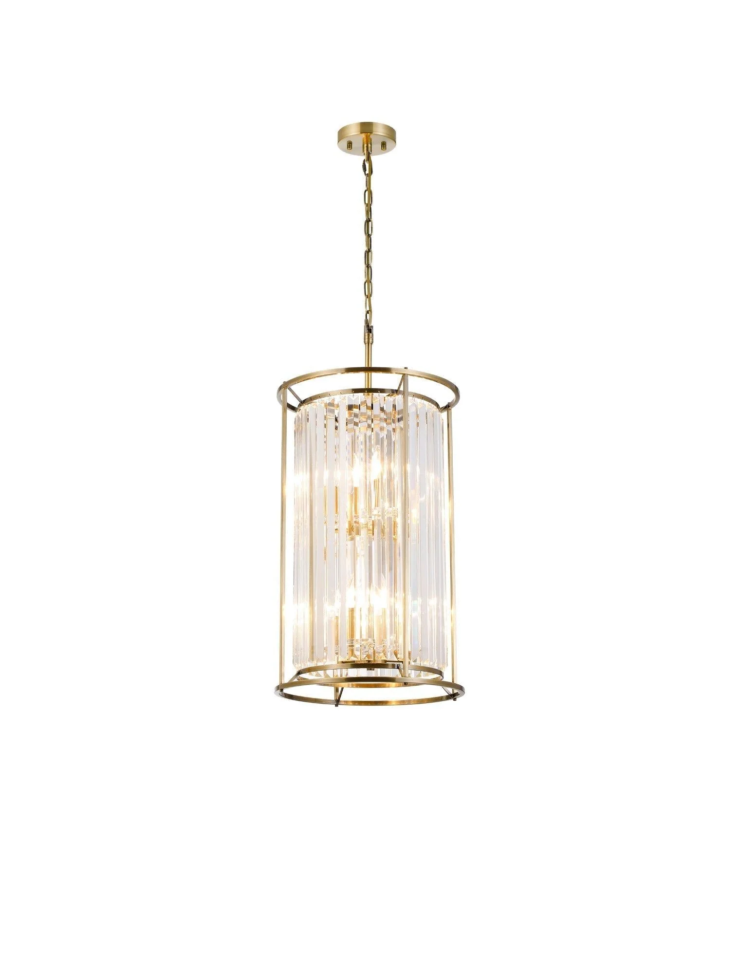 Massa 2 Tier Centre Ceiling Light/Semi Ceiling Convertible, 3+3 x E14 - Satin Black & Clear/Antique Brass & Clear/Polished Nickel & Clear IP20 - Image 3
