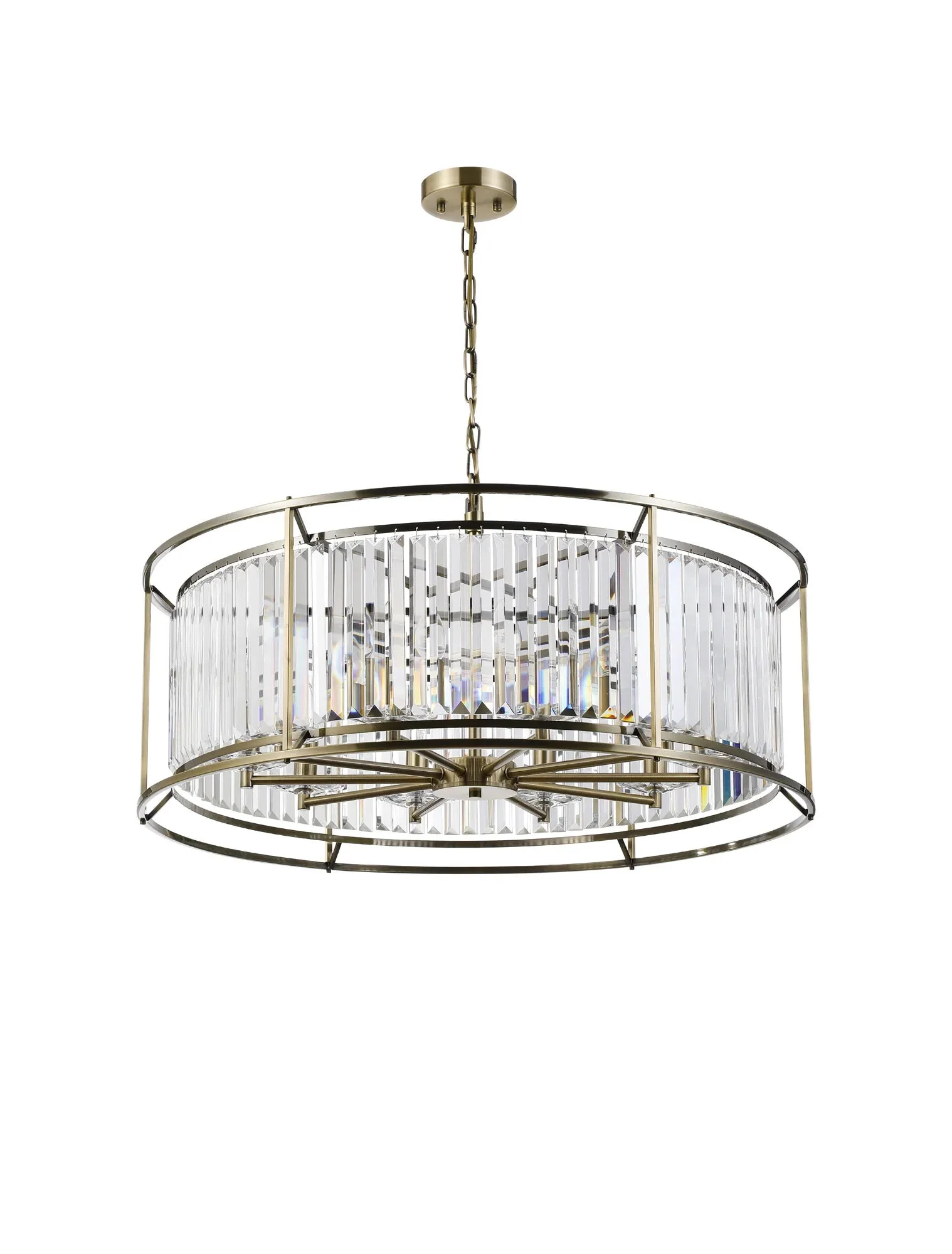 Massa 8/10Lt Crystal Ceiling Light/Semi Flush Convertible - Various Finish - Image 10