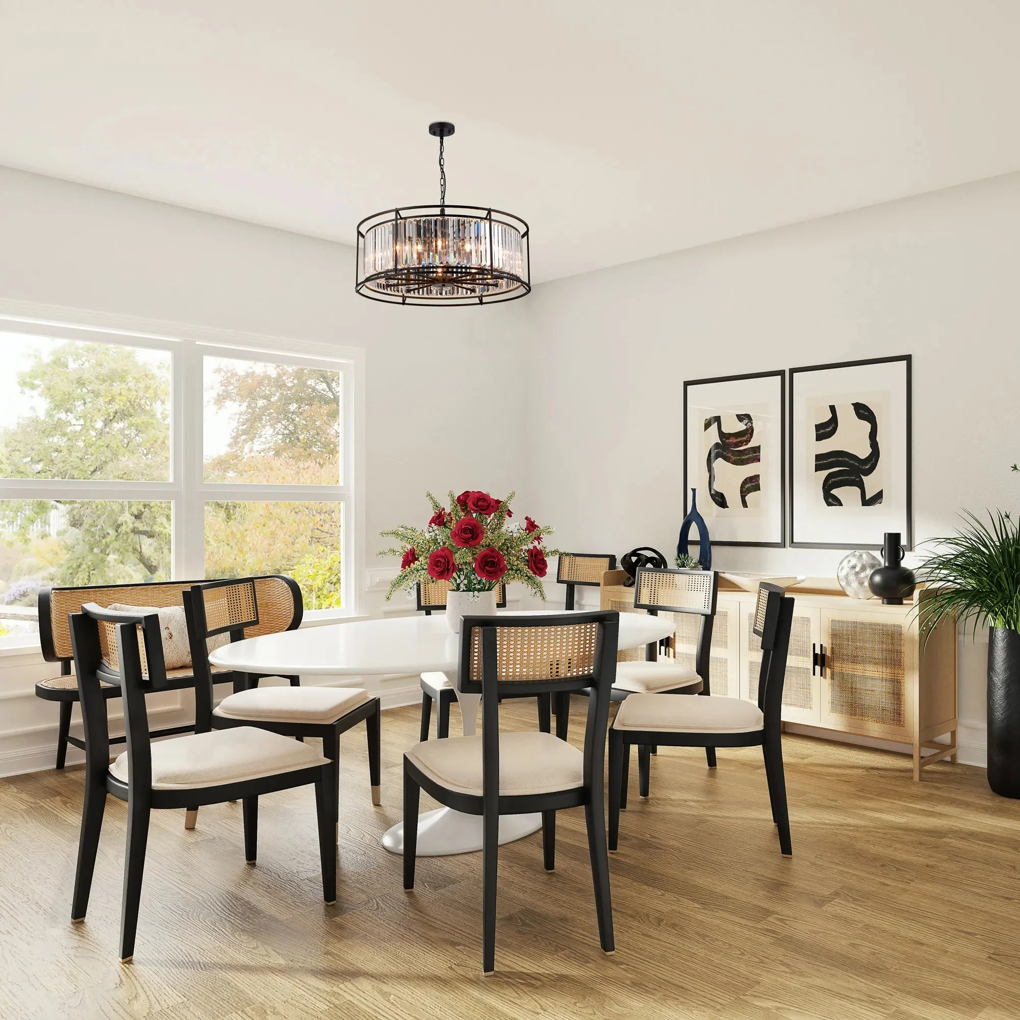 Massa 8/10Lt Crystal Ceiling Light/Semi Flush Convertible - Various Finish - Image 7