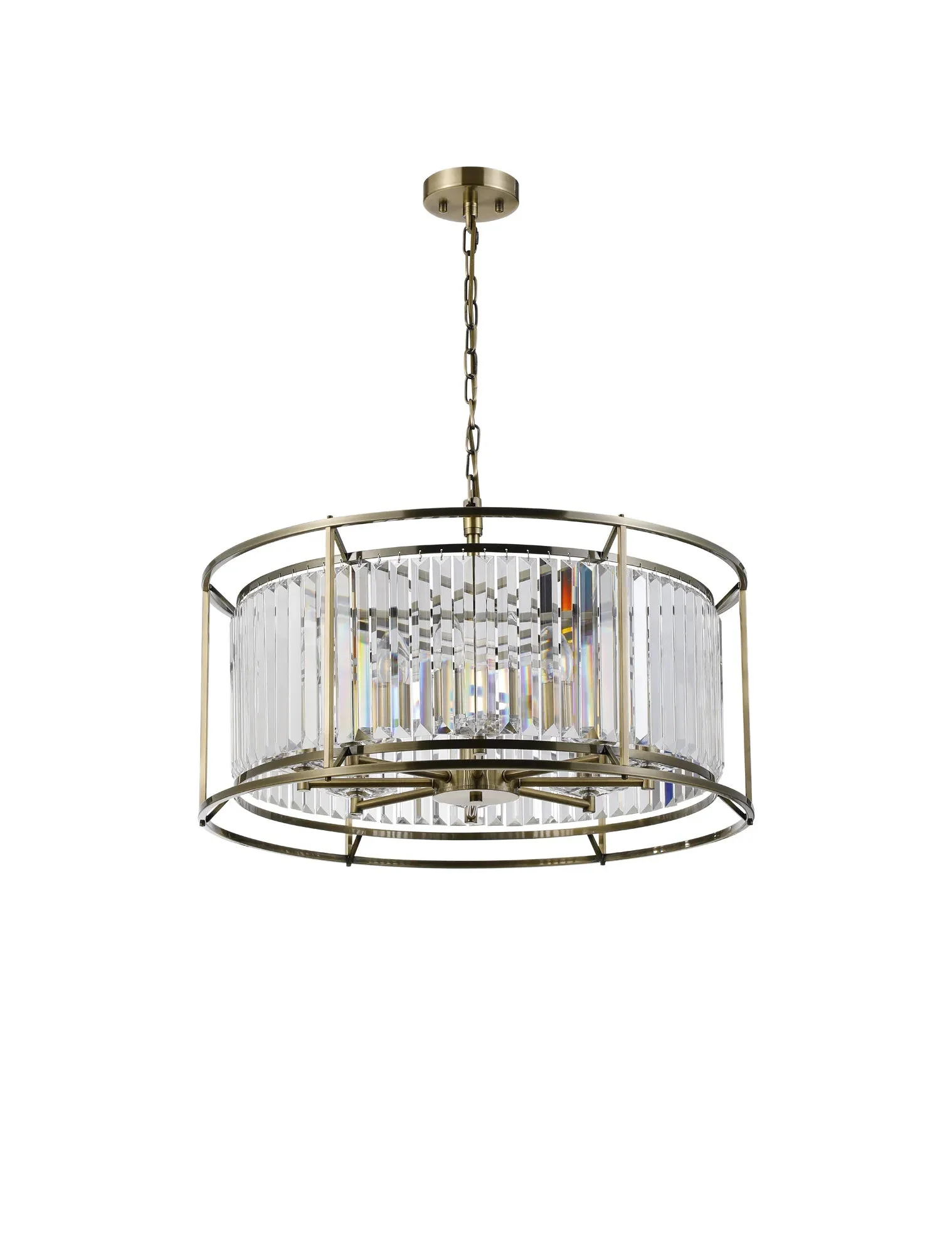 Massa 8/10Lt Crystal Ceiling Light/Semi Flush Convertible - Various Finish - Image 9