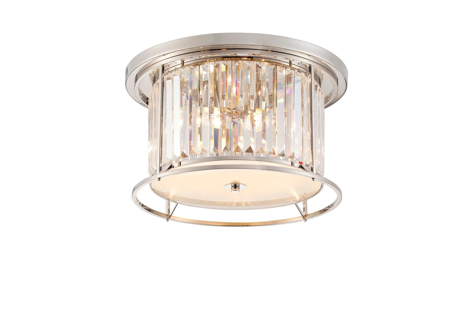 Massa Flush Ceiling Light, 3/4/6Lt x E27 - Satin Black & Clear/Antique Brass & Clear/Polished Nickel & Clear IP20 - Image 14