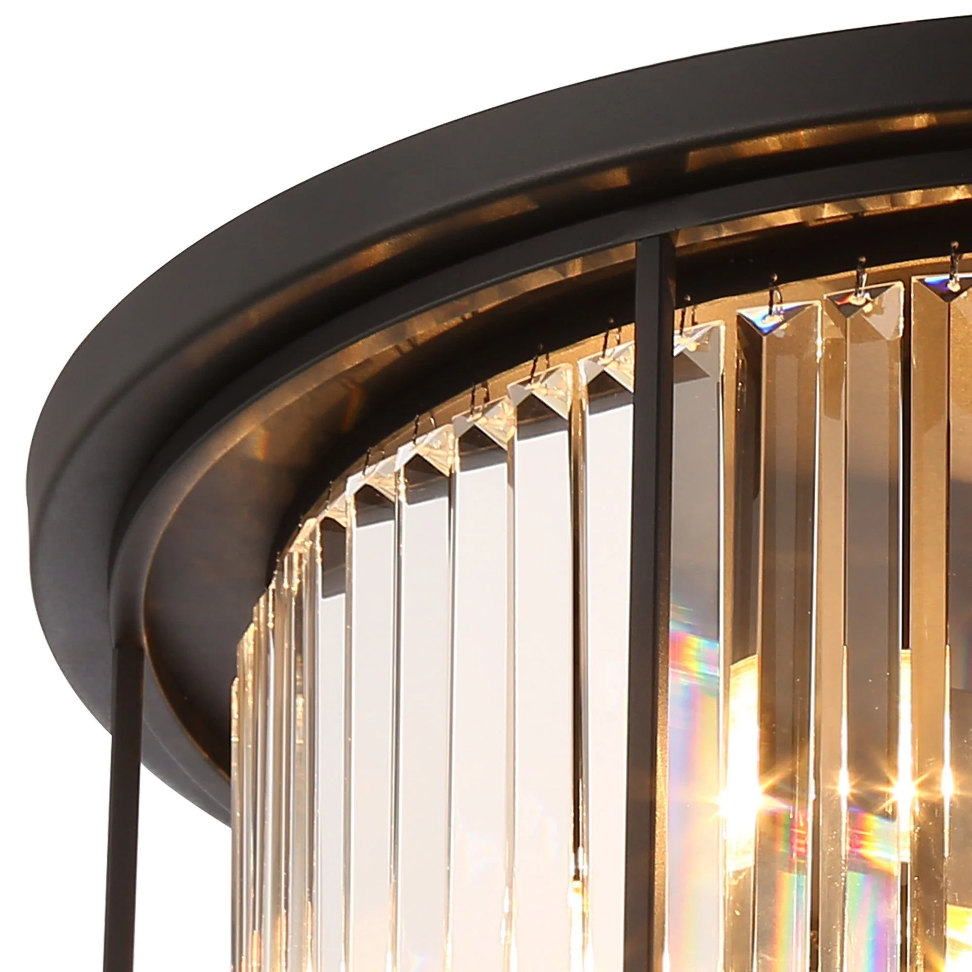 Massa Flush Ceiling Light, 3/4/6Lt x E27 - Satin Black & Clear/Antique Brass & Clear/Polished Nickel & Clear IP20 - Image 19