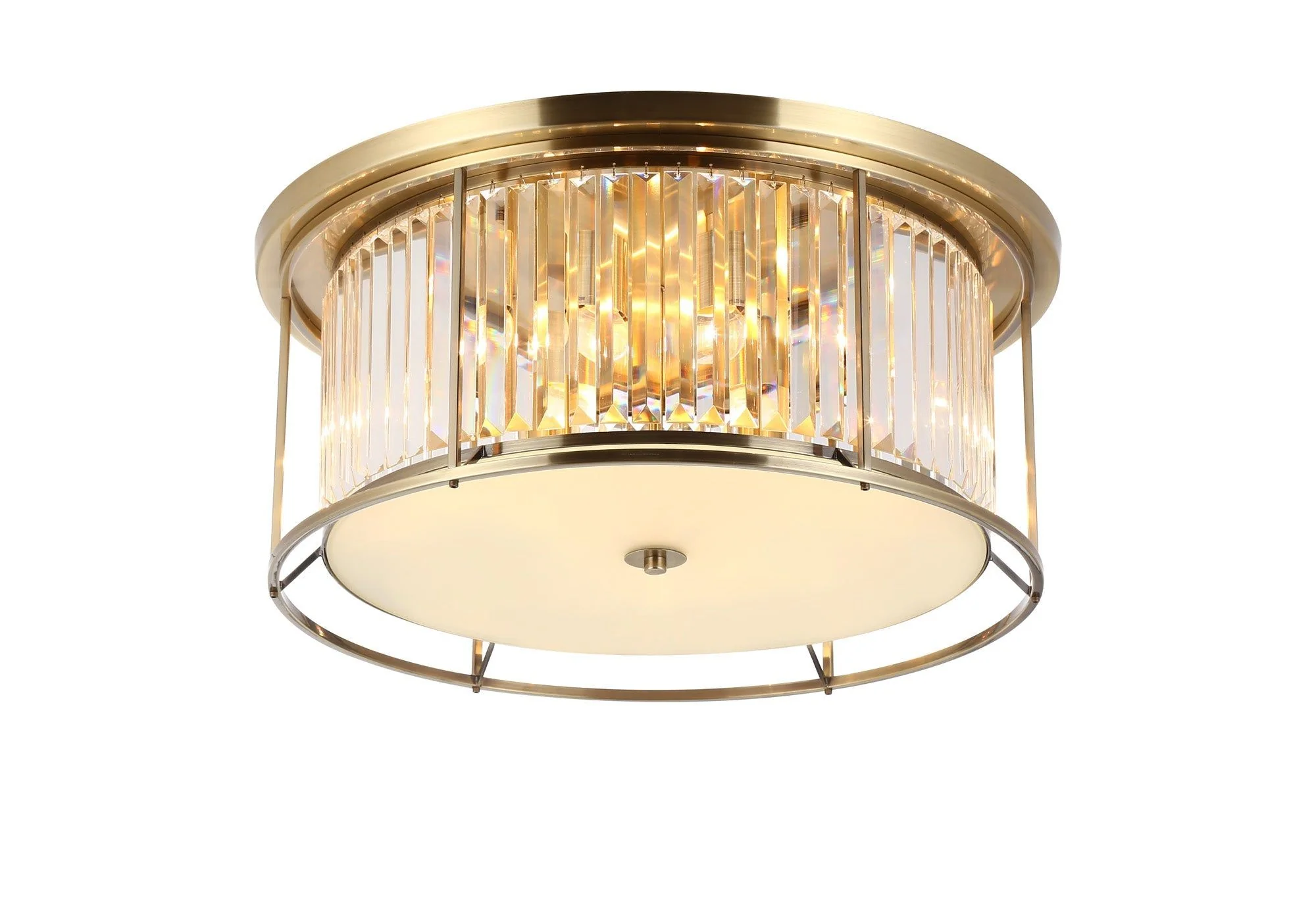 Massa Flush Ceiling Light, 3/4/6Lt x E27 - Satin Black & Clear/Antique Brass & Clear/Polished Nickel & Clear IP20 - Image 20