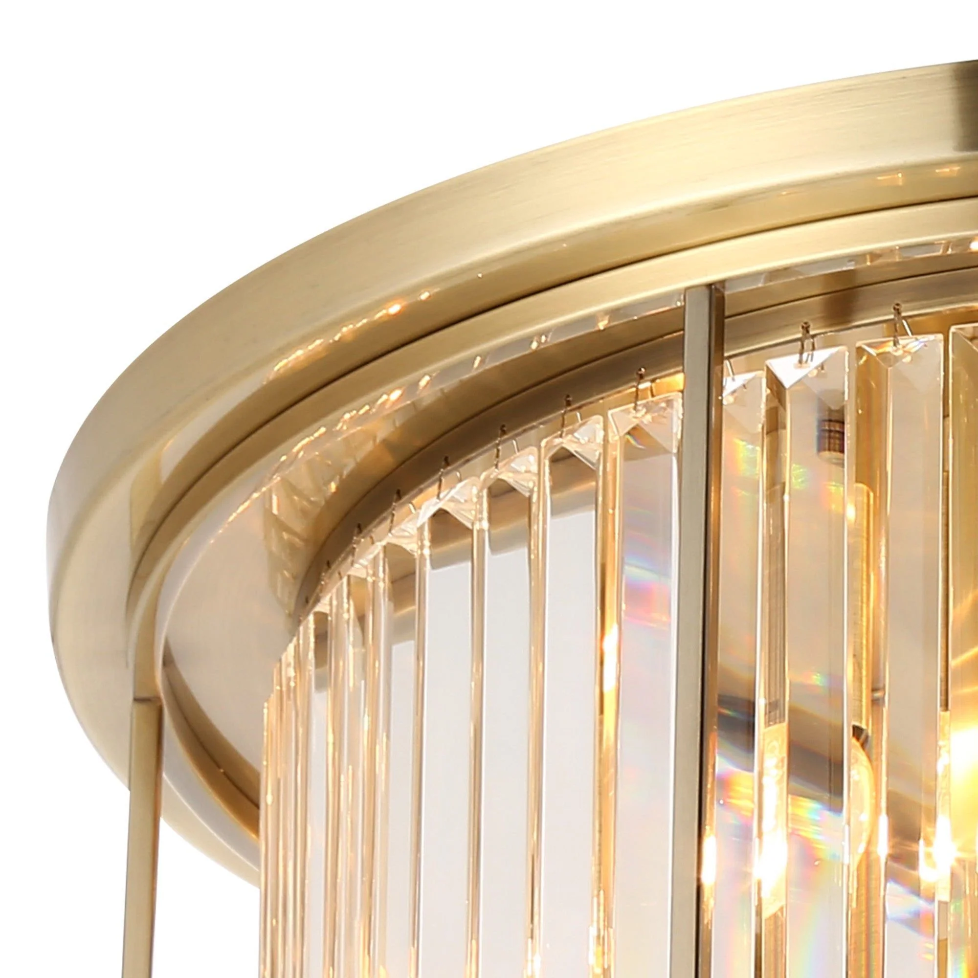 Massa Flush Ceiling Light, 3/4/6Lt x E27 - Satin Black & Clear/Antique Brass & Clear/Polished Nickel & Clear IP20 - Image 22