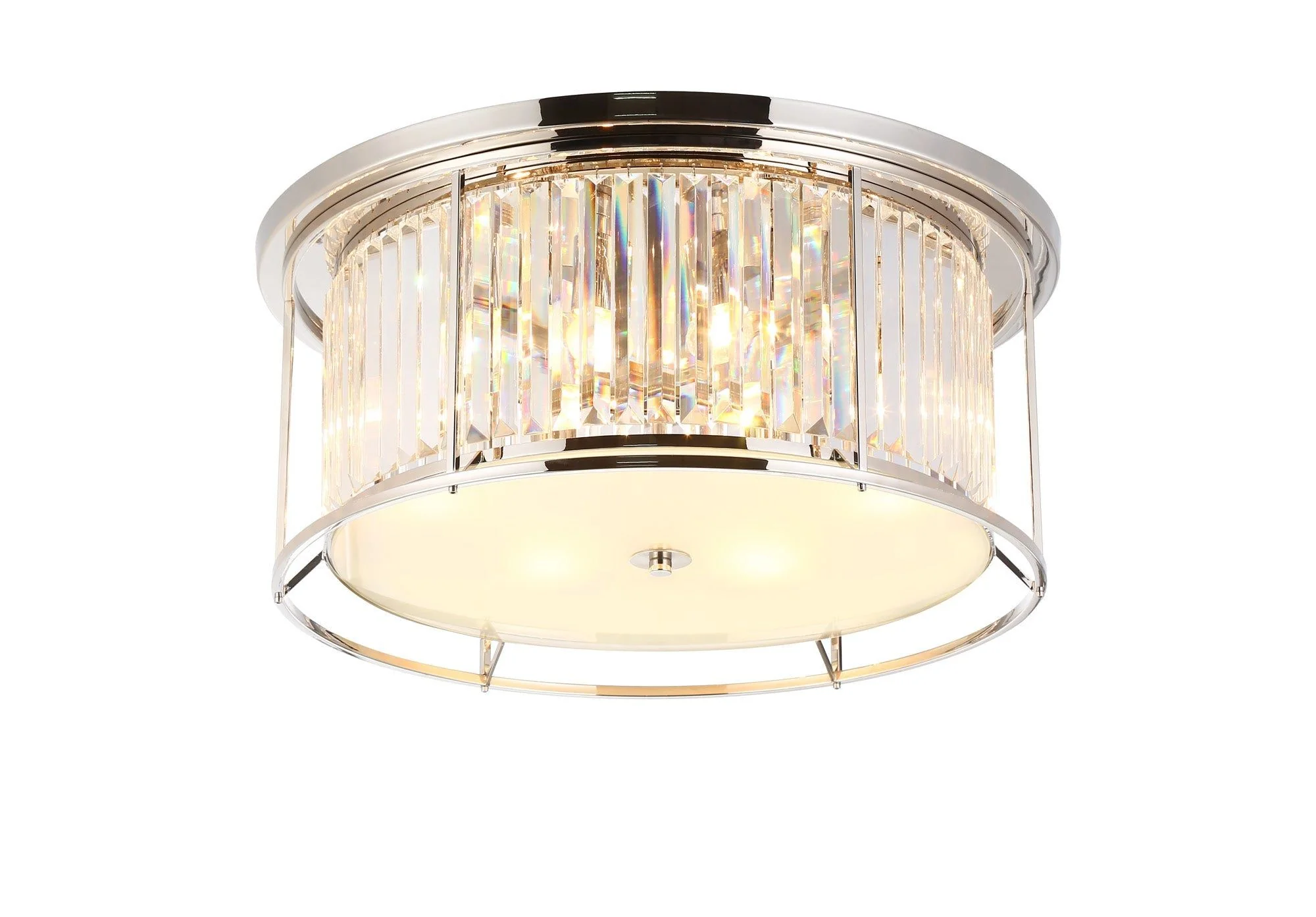 Massa Flush Ceiling Light, 3/4/6Lt x E27 - Satin Black & Clear/Antique Brass & Clear/Polished Nickel & Clear IP20 - Image 23
