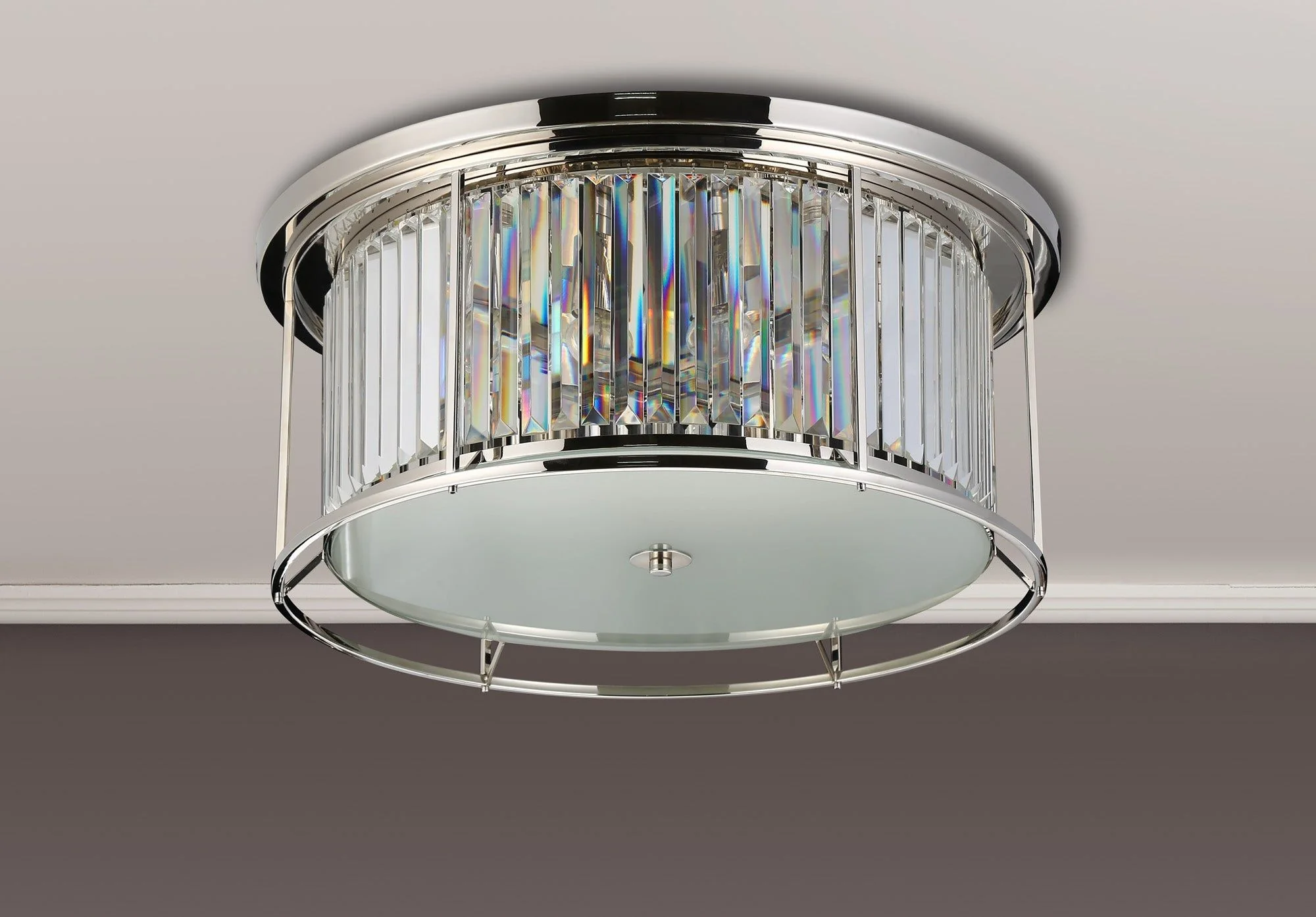 Massa Flush Ceiling Light, 3/4/6Lt x E27 - Satin Black & Clear/Antique Brass & Clear/Polished Nickel & Clear IP20 - Image 24